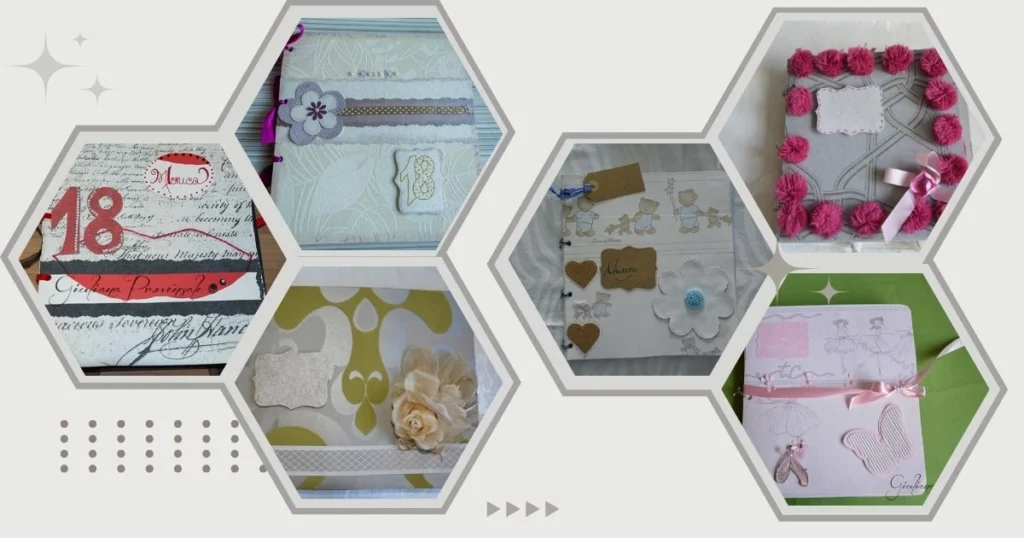 Album scrapbooking fatto a mano anche personalizzato, rilegatura artigianale e materiali di pregio. GiulianArt